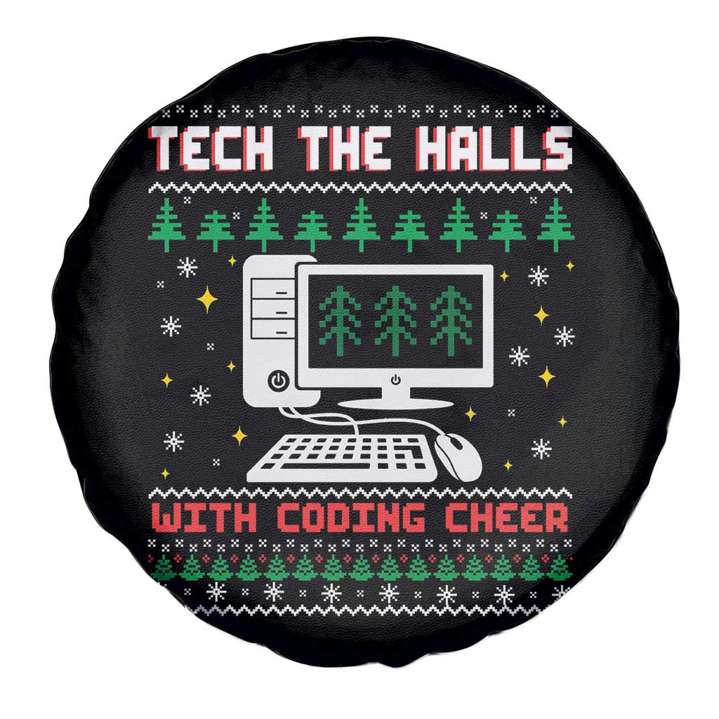 Tech Support Christmas Spare Tire Cover Tech The Halls With Cooking Cheer - Wonder Print Shop