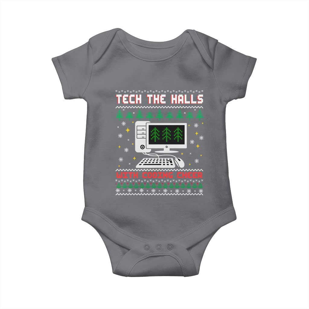 Tech Support Christmas Baby Onesie Tech The Halls With Cooking Cheer - Wonder Print Shop
