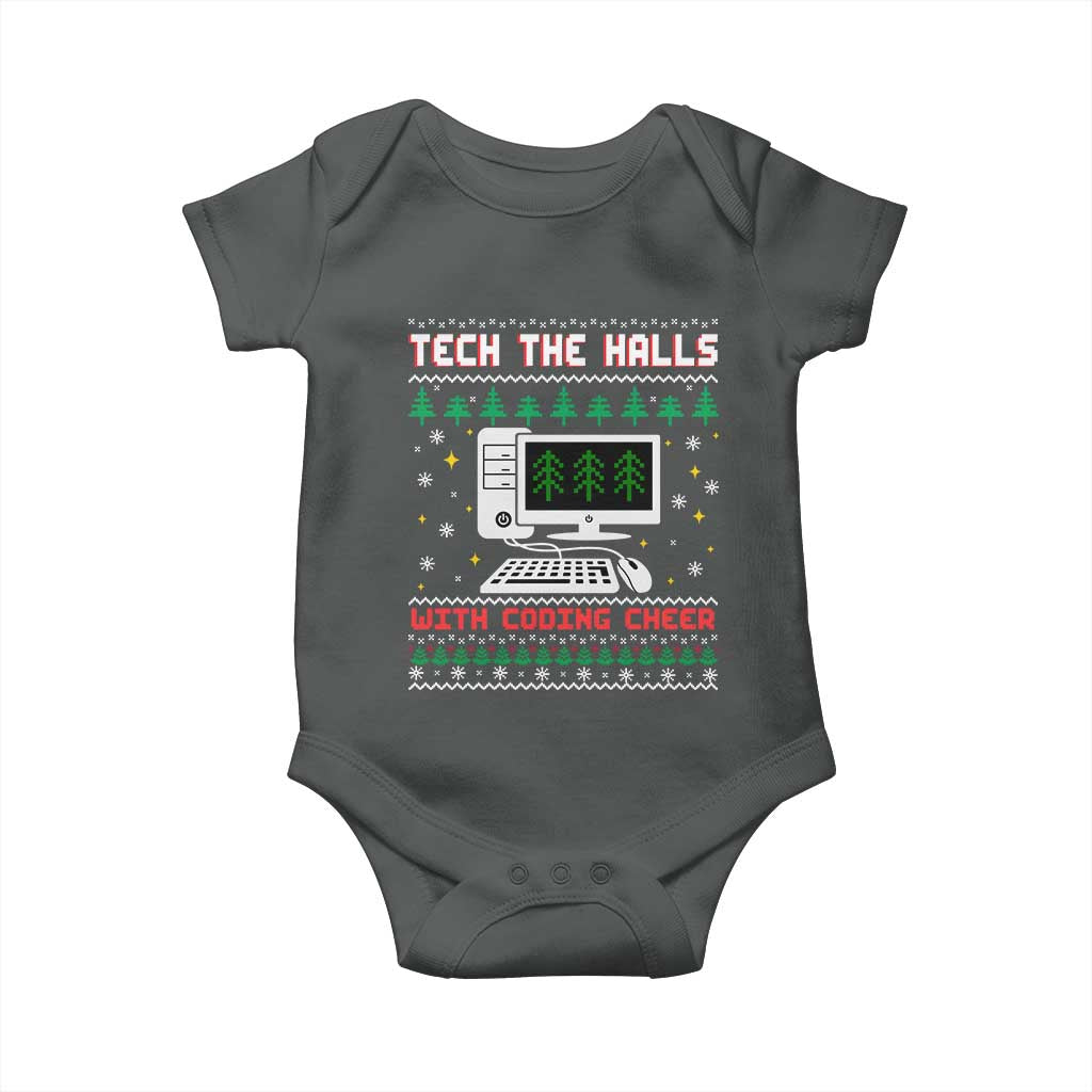 Tech Support Christmas Baby Onesie Tech The Halls With Cooking Cheer - Wonder Print Shop