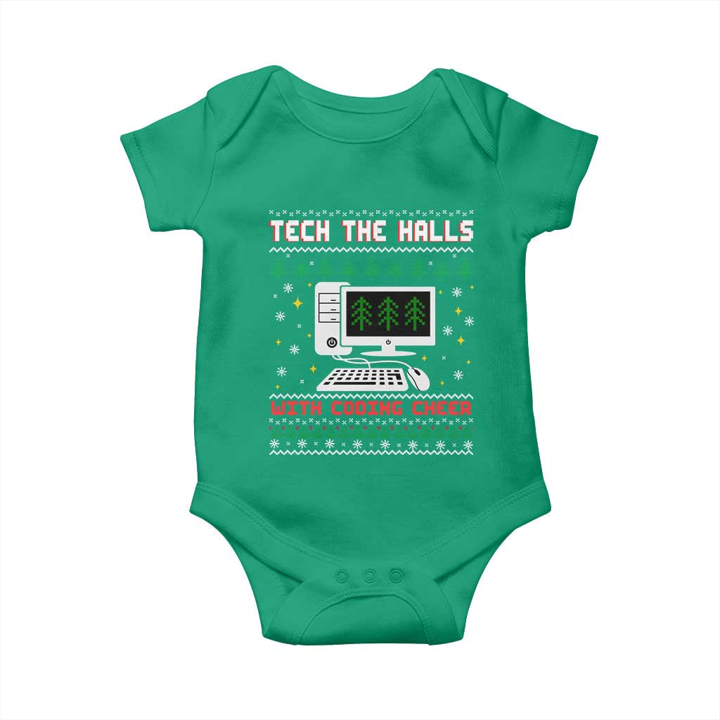 Tech Support Christmas Baby Onesie Tech The Halls With Cooking Cheer - Wonder Print Shop