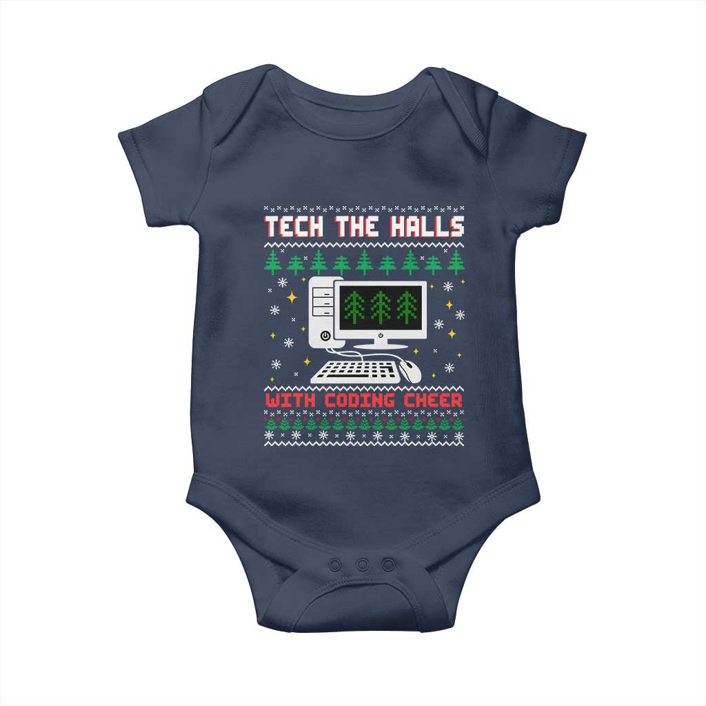 Tech Support Christmas Baby Onesie Tech The Halls With Cooking Cheer - Wonder Print Shop