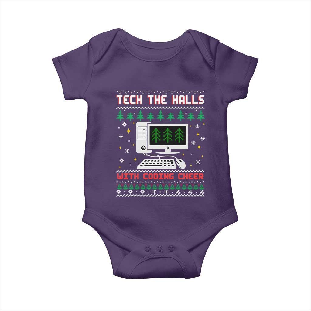 Tech Support Christmas Baby Onesie Tech The Halls With Cooking Cheer - Wonder Print Shop