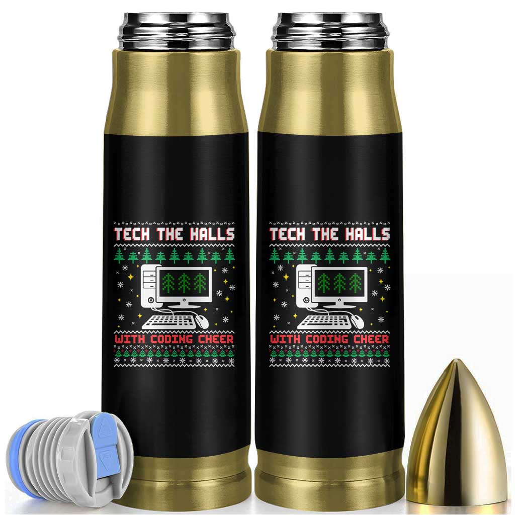 Tech Support Christmas Bullet Tumbler Tech The Halls With Cooking Cheer - Wonder Print Shop