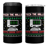 Tech Support Christmas 4 in 1 Can Cooler Tumbler Tech The Halls With Cooking Cheer - Wonder Print Shop