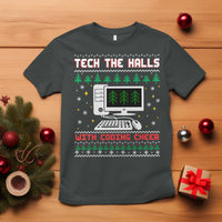 Tech Support Christmas T Shirt Tech The Halls With Cooking Cheer - Wonder Print Shop