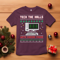 Tech Support Christmas T Shirt Tech The Halls With Cooking Cheer - Wonder Print Shop