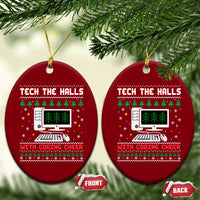 Tech Support Christmas Ceramic Ornament Tech The Halls With Cooking Cheer - Wonder Print Shop