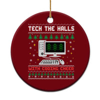 Tech Support Christmas Ceramic Ornament Tech The Halls With Cooking Cheer - Wonder Print Shop