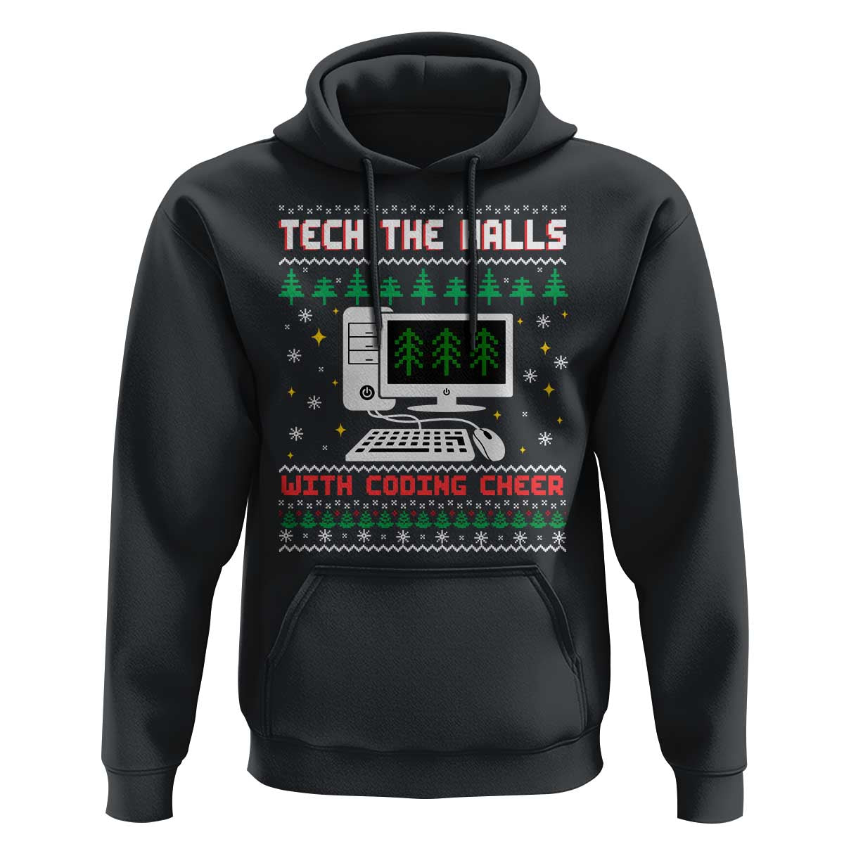 Tech Support Christmas Hoodie Tech The Halls With Cooking Cheer - Wonder Print Shop