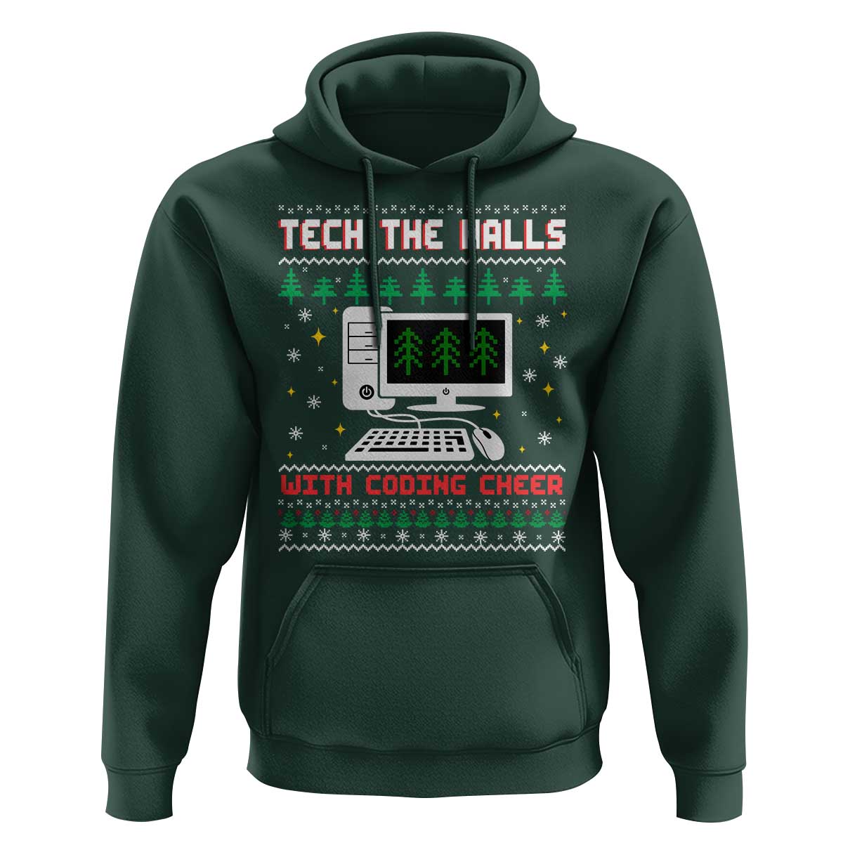 Tech Support Christmas Hoodie Tech The Halls With Cooking Cheer - Wonder Print Shop