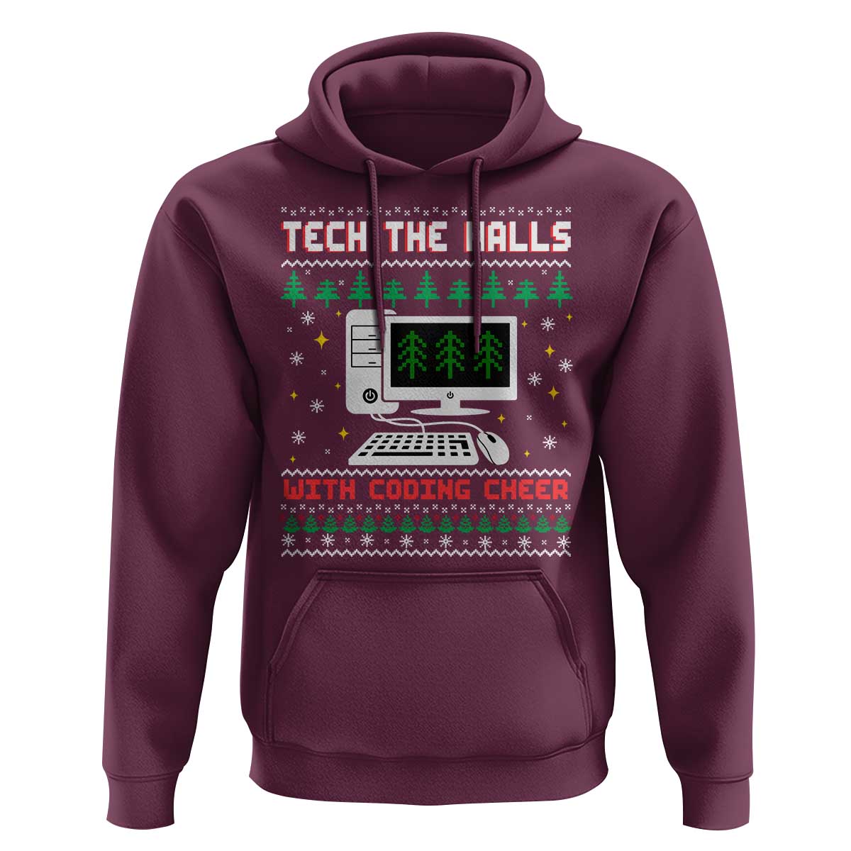 Tech Support Christmas Hoodie Tech The Halls With Cooking Cheer - Wonder Print Shop