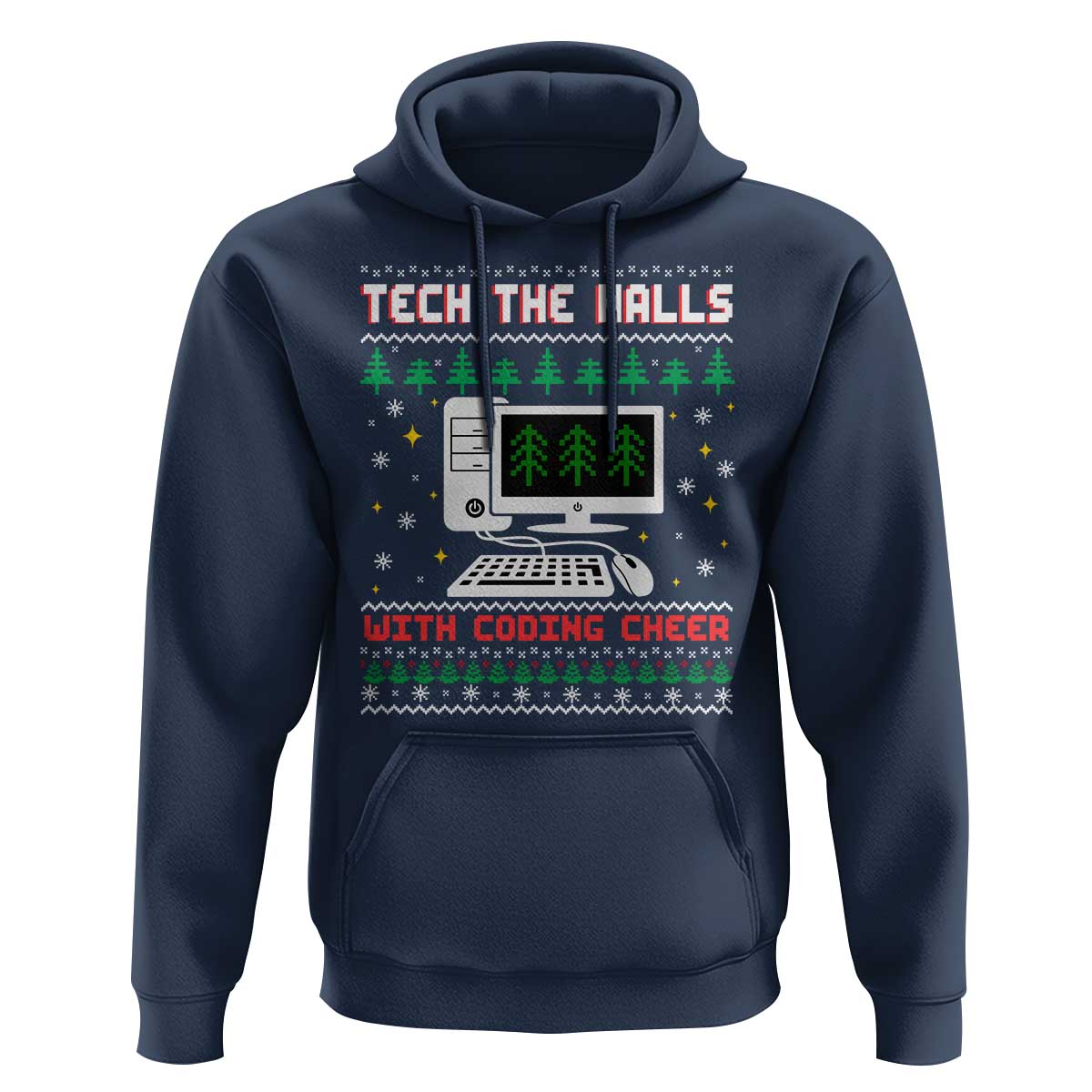 Tech Support Christmas Hoodie Tech The Halls With Cooking Cheer - Wonder Print Shop