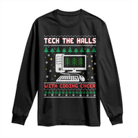 Tech Support Christmas Long Sleeve Shirt Tech The Halls With Cooking Cheer - Wonder Print Shop