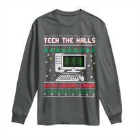 Tech Support Christmas Long Sleeve Shirt Tech The Halls With Cooking Cheer - Wonder Print Shop