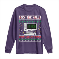 Tech Support Christmas Long Sleeve Shirt Tech The Halls With Cooking Cheer - Wonder Print Shop