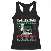 Tech Support Christmas Racerback Tank Top Tech The Halls With Cooking Cheer - Wonder Print Shop