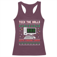 Tech Support Christmas Racerback Tank Top Tech The Halls With Cooking Cheer - Wonder Print Shop