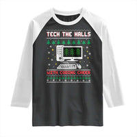 Tech Support Christmas Raglan Shirt Tech The Halls With Cooking Cheer - Wonder Print Shop