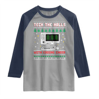 Tech Support Christmas Raglan Shirt Tech The Halls With Cooking Cheer - Wonder Print Shop