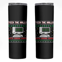 Tech Support Christmas Skinny Tumbler Tech The Halls With Cooking Cheer - Wonder Print Shop
