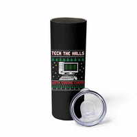 Tech Support Christmas Skinny Tumbler Tech The Halls With Cooking Cheer - Wonder Print Shop