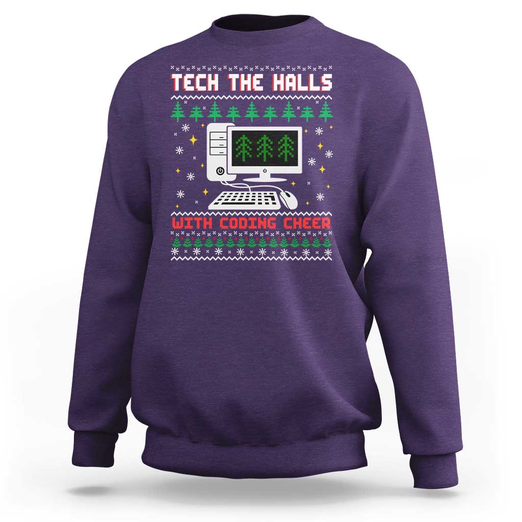 Tech Support Christmas Sweatshirt Tech The Halls With Cooking Cheer - Wonder Print Shop