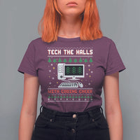 Tech Support Christmas T Shirt For Women Tech The Halls With Cooking Cheer - Wonder Print Shop