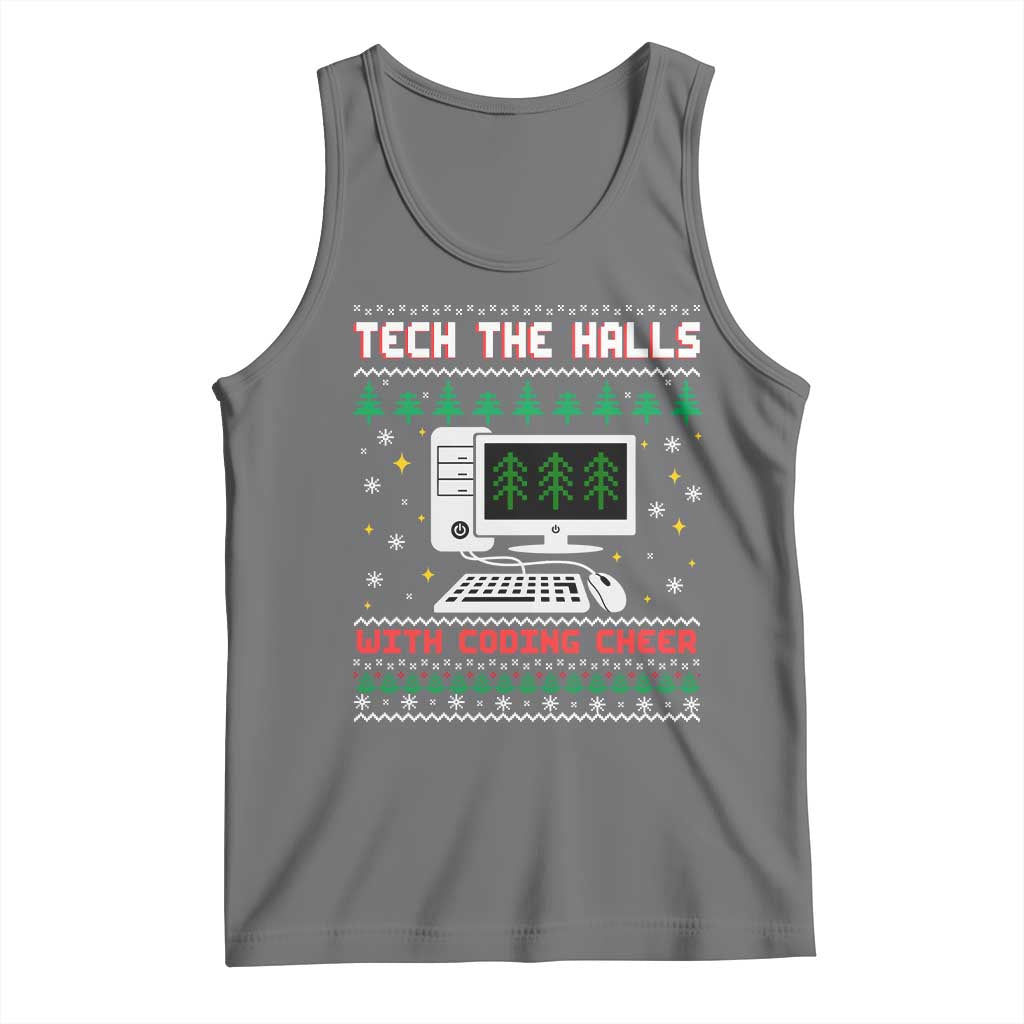 Tech Support Christmas Tank Top Tech The Halls With Cooking Cheer - Wonder Print Shop