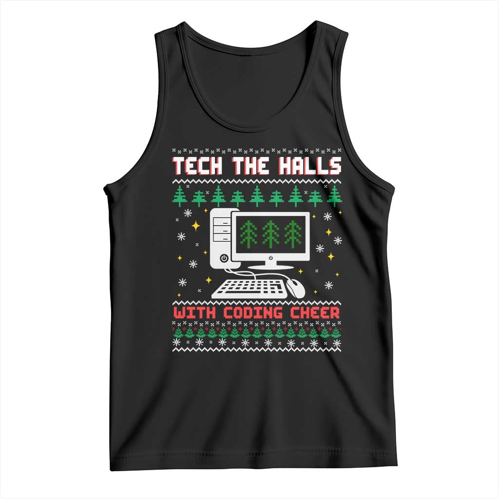 Tech Support Christmas Tank Top Tech The Halls With Cooking Cheer - Wonder Print Shop