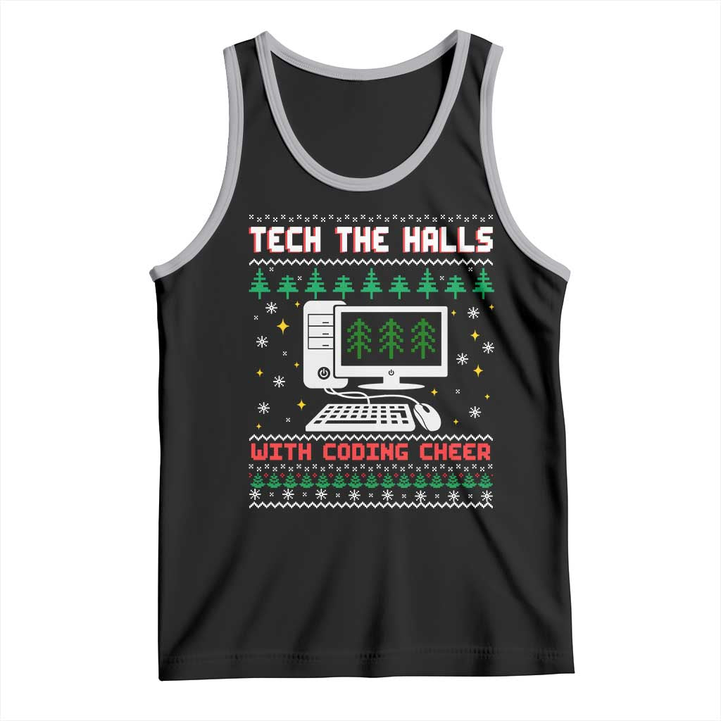 Tech Support Christmas Tank Top Tech The Halls With Cooking Cheer - Wonder Print Shop