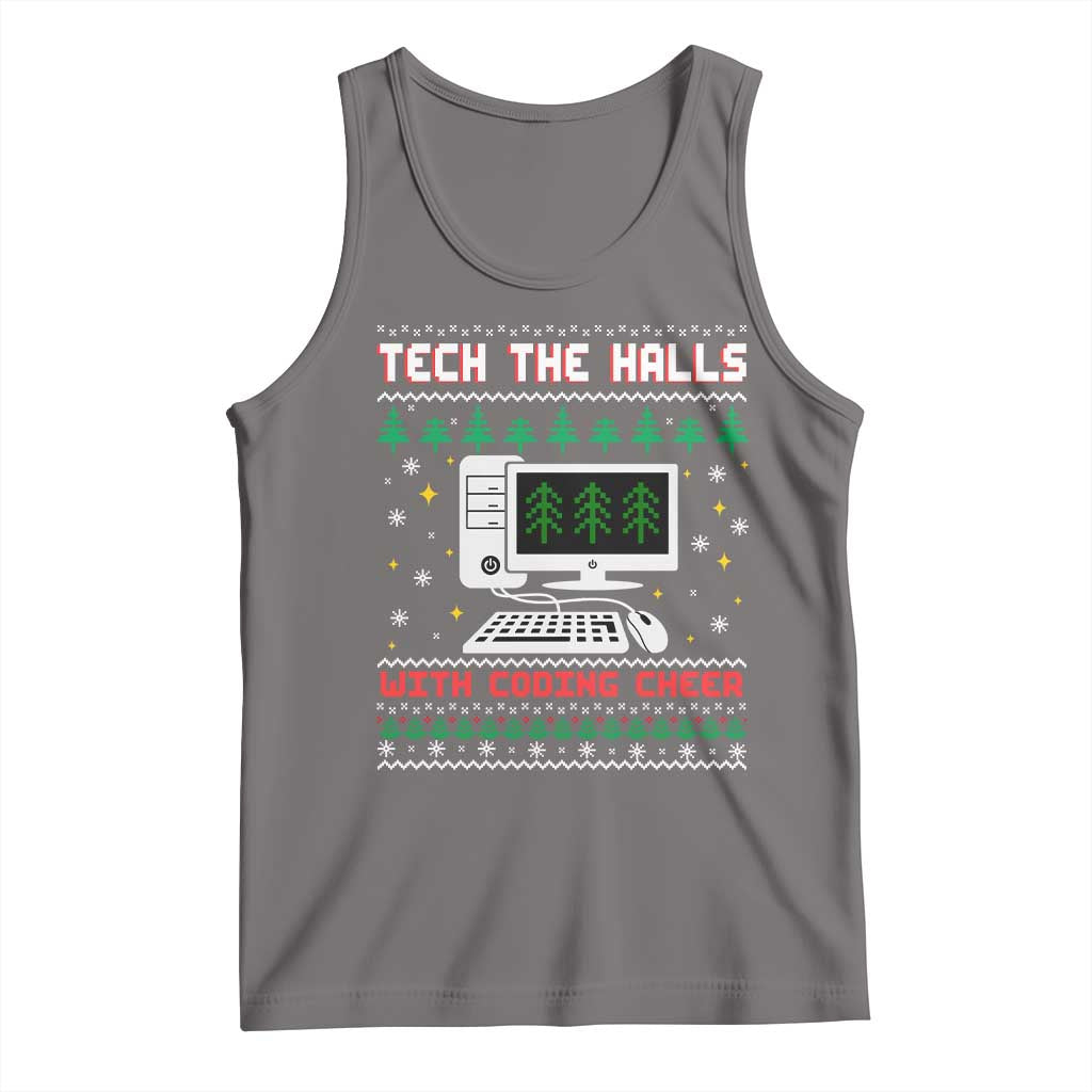 Tech Support Christmas Tank Top Tech The Halls With Cooking Cheer - Wonder Print Shop