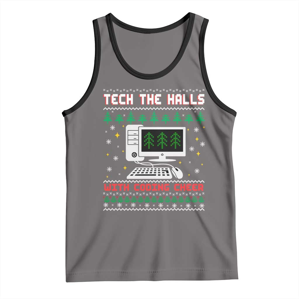 Tech Support Christmas Tank Top Tech The Halls With Cooking Cheer - Wonder Print Shop