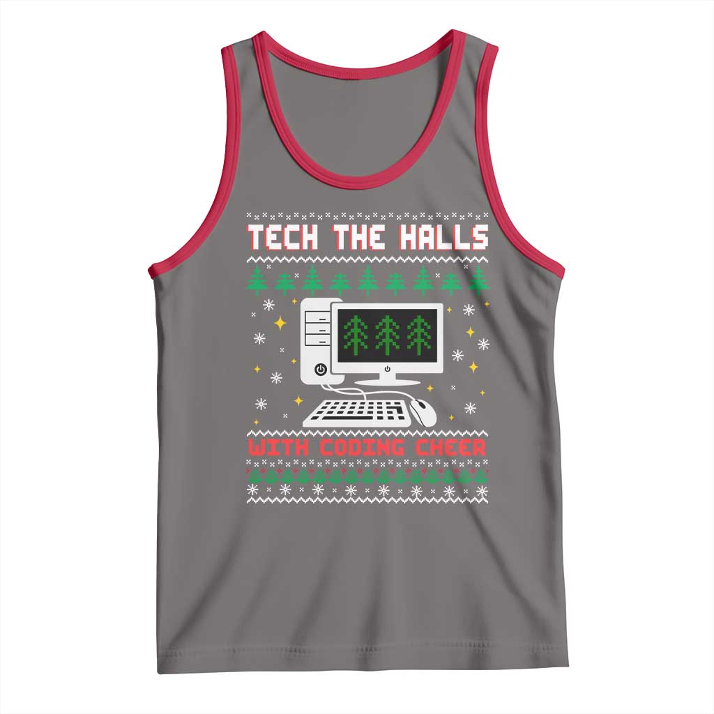 Tech Support Christmas Tank Top Tech The Halls With Cooking Cheer - Wonder Print Shop