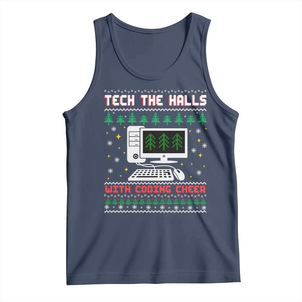 Tech Support Christmas Tank Top Tech The Halls With Cooking Cheer - Wonder Print Shop