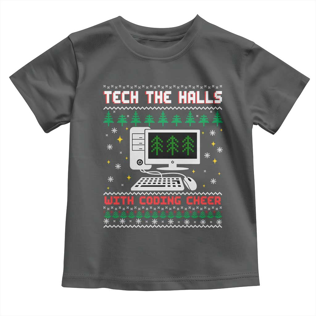 Tech Support Christmas Toddler T Shirt Tech The Halls With Cooking Cheer - Wonder Print Shop