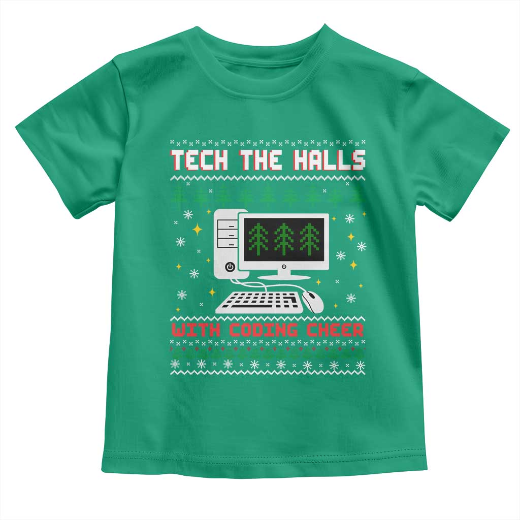 Tech Support Christmas Toddler T Shirt Tech The Halls With Cooking Cheer - Wonder Print Shop