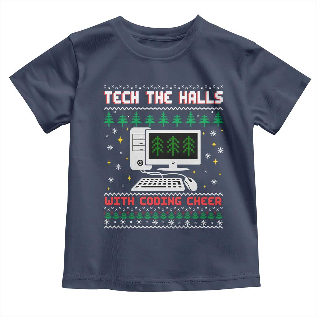 Tech Support Christmas Toddler T Shirt Tech The Halls With Cooking Cheer - Wonder Print Shop