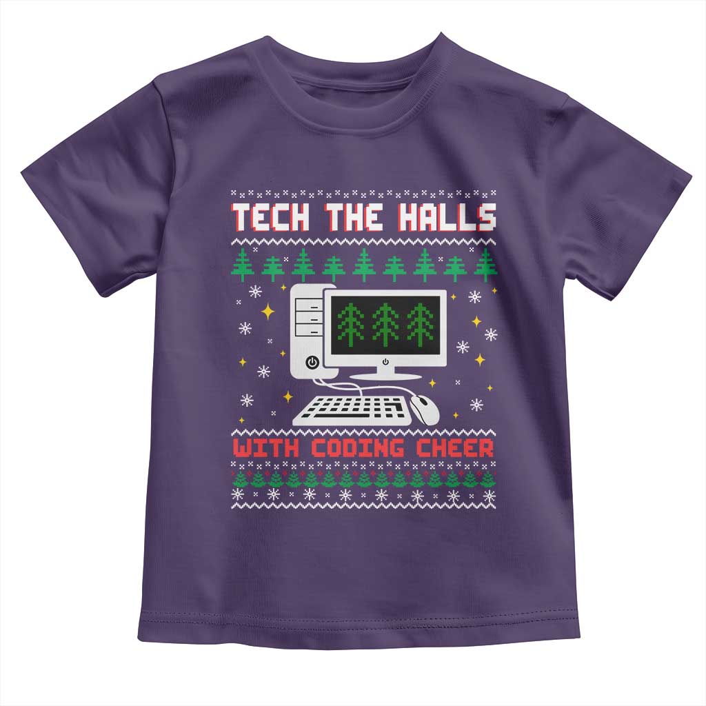 Tech Support Christmas Toddler T Shirt Tech The Halls With Cooking Cheer - Wonder Print Shop