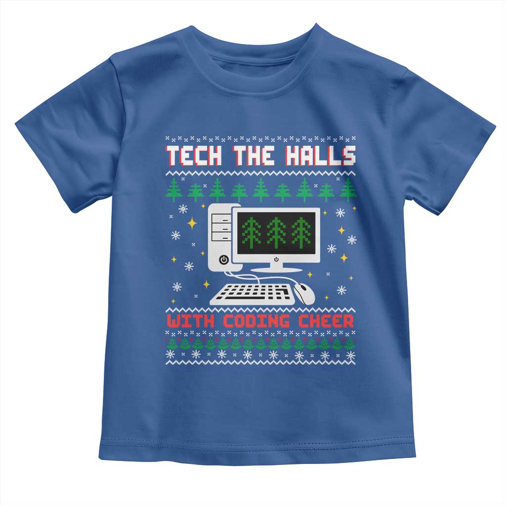 Tech Support Christmas Toddler T Shirt Tech The Halls With Cooking Cheer - Wonder Print Shop