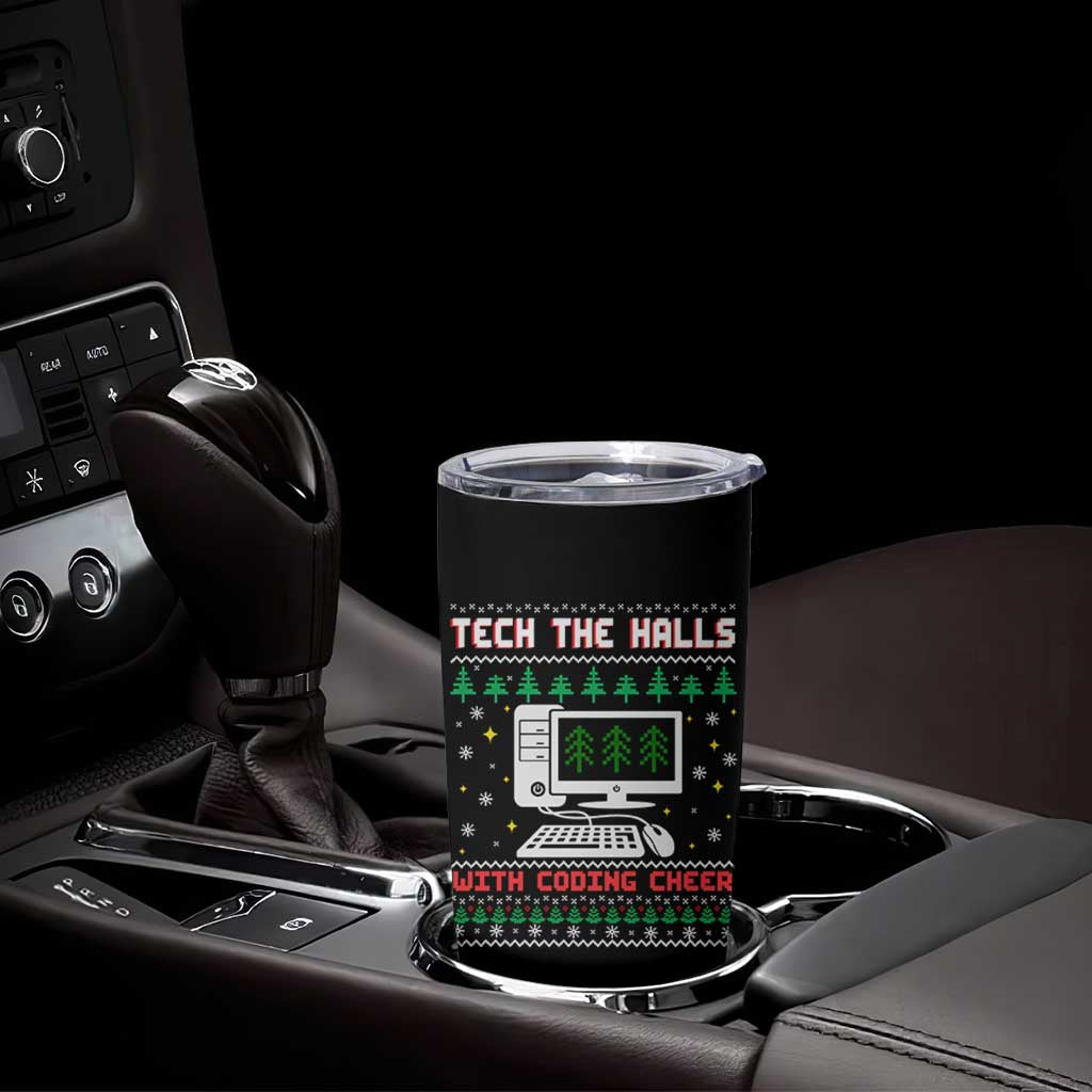 Tech Support Christmas Tumbler Cup Tech The Halls With Cooking Cheer - Wonder Print Shop