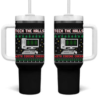 Tech Support Christmas Tumbler With Handle Tech The Halls With Cooking Cheer - Wonder Print Shop