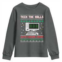 Tech Support Christmas Youth Sweatshirt Tech The Halls With Cooking Cheer - undefined