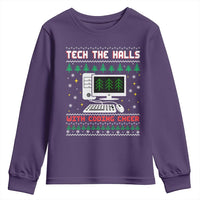 Tech Support Christmas Youth Sweatshirt Tech The Halls With Cooking Cheer - undefined