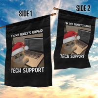 Funny Tech Support Cat Christmas Garden Flag - Wonder Print Shop