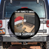 Funny Tech Support Cat Christmas Spare Tire Cover - Wonder Print Shop