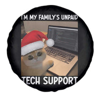 Funny Tech Support Cat Christmas Spare Tire Cover - Wonder Print Shop