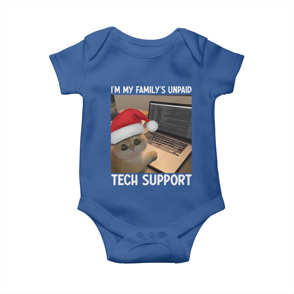 Funny Tech Support Cat Christmas Baby Onesie - Wonder Print Shop