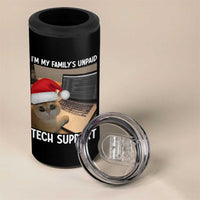 Funny Tech Support Cat Christmas 4 in 1 Can Cooler Tumbler - Wonder Print Shop