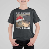 Funny Tech Support Cat Christmas T Shirt For Kid - Wonder Print Shop
