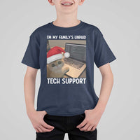 Funny Tech Support Cat Christmas T Shirt For Kid - Wonder Print Shop